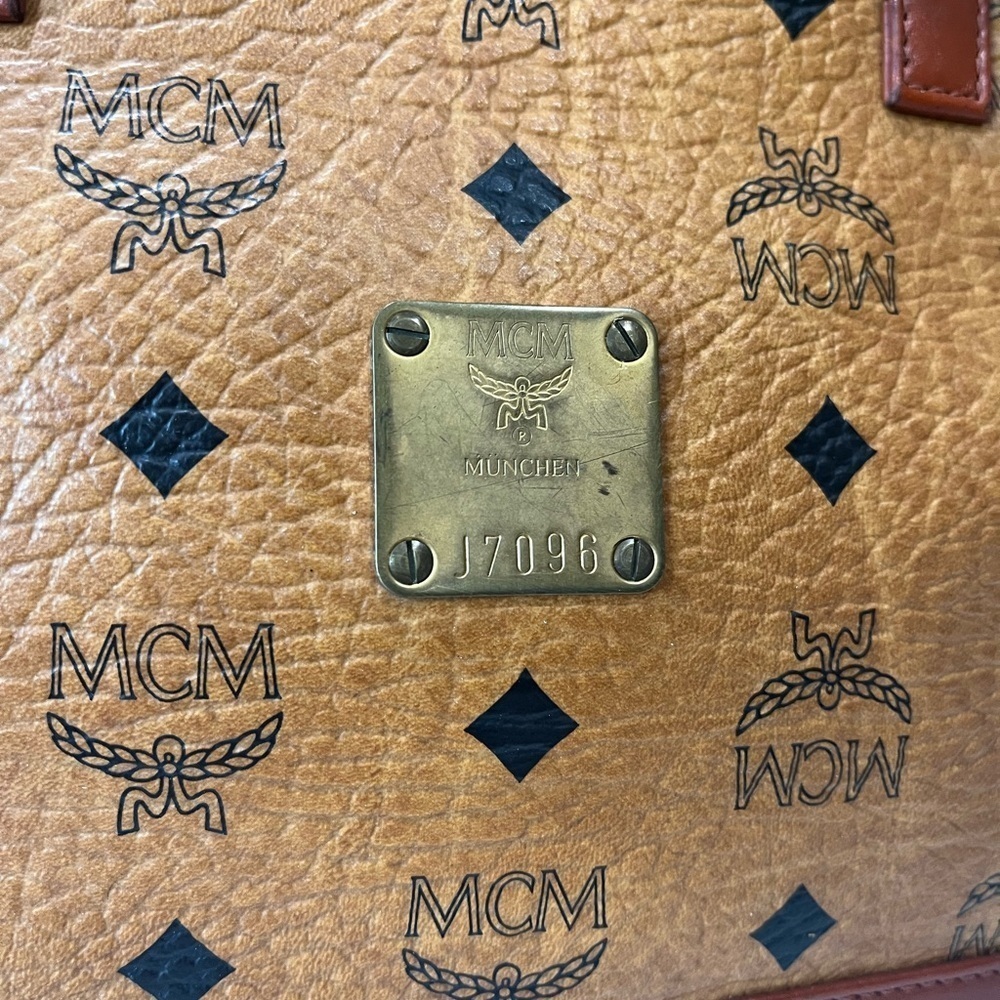 MCM VINTAGE COGNAC VISETOS HANDBAG - Picture 4 of 15